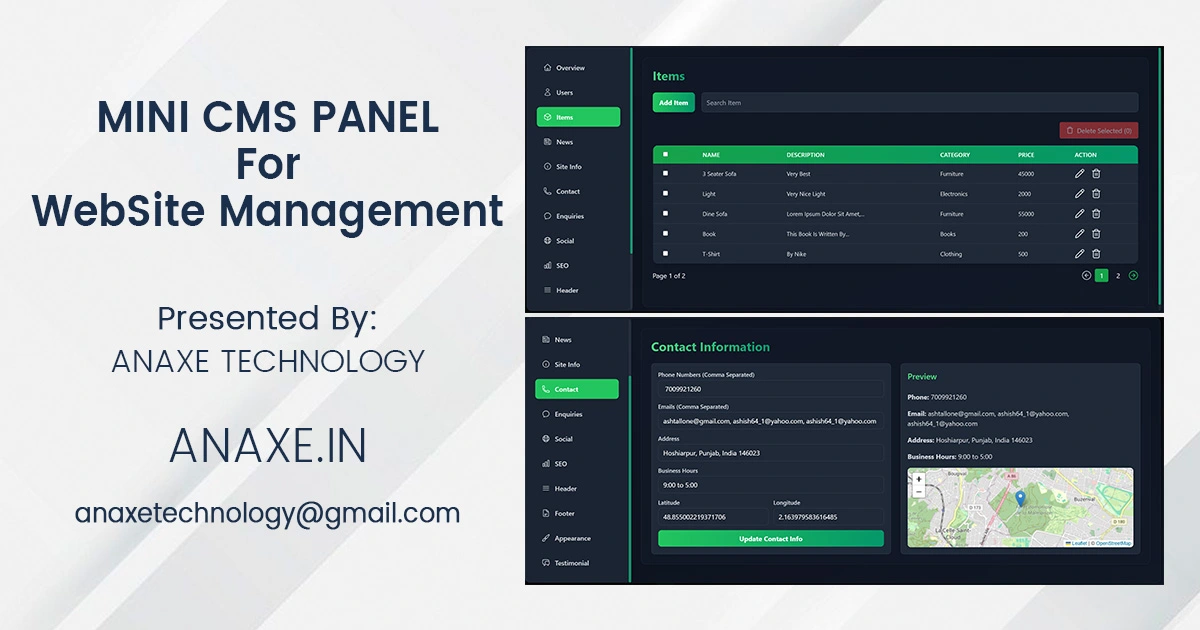 Mini-CMS Panel
